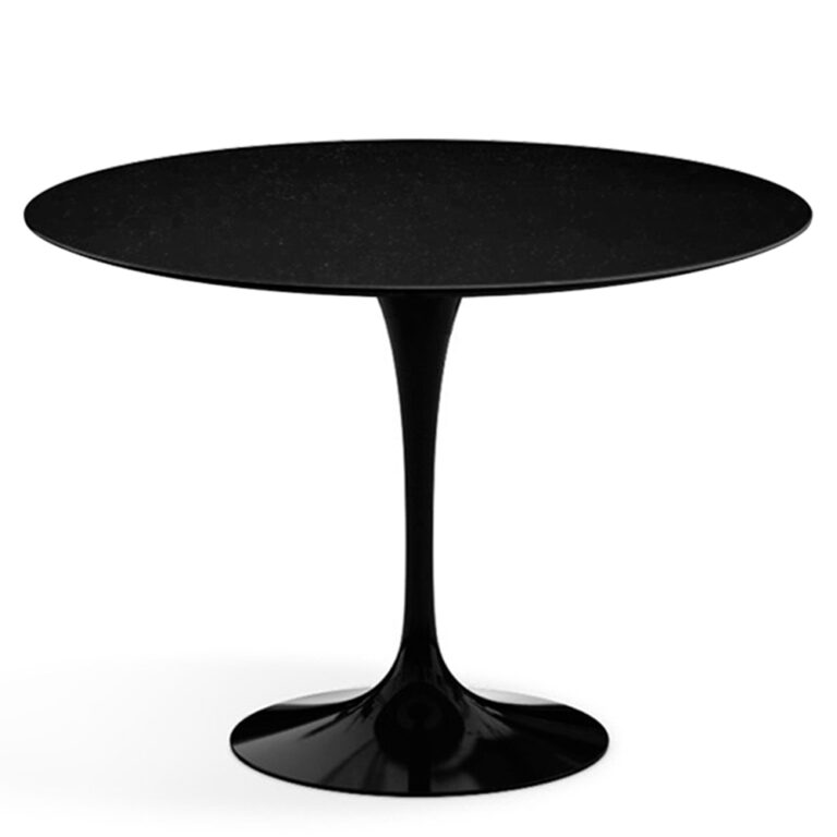 Mesa De Jantar Saarinen Tulipa Redonda 90cm Preto L7 Seven