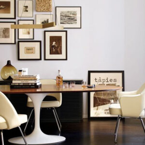 moveis-Mesa-Saarinen-de-Jantar-Oval---Base-Branca-e-Tampo-de-Madeira