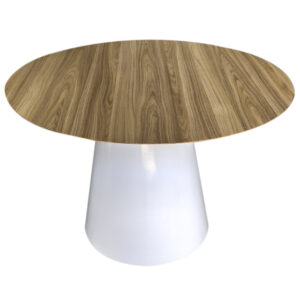 mesa-cone-redonda-base-madeira-tampo-branco-4-6-lugares-sala-escritorio-sacada-1