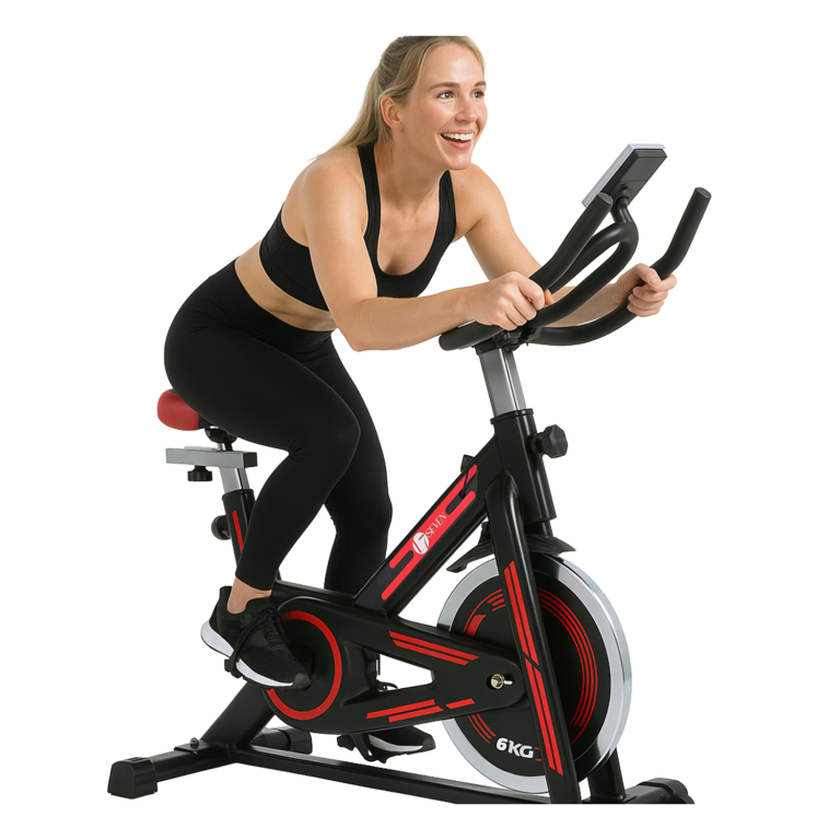 bicicleta-ergometrica-fitness-spinning-4kg-6kg-silenciosa-magnetica-preta-modelo-feminino